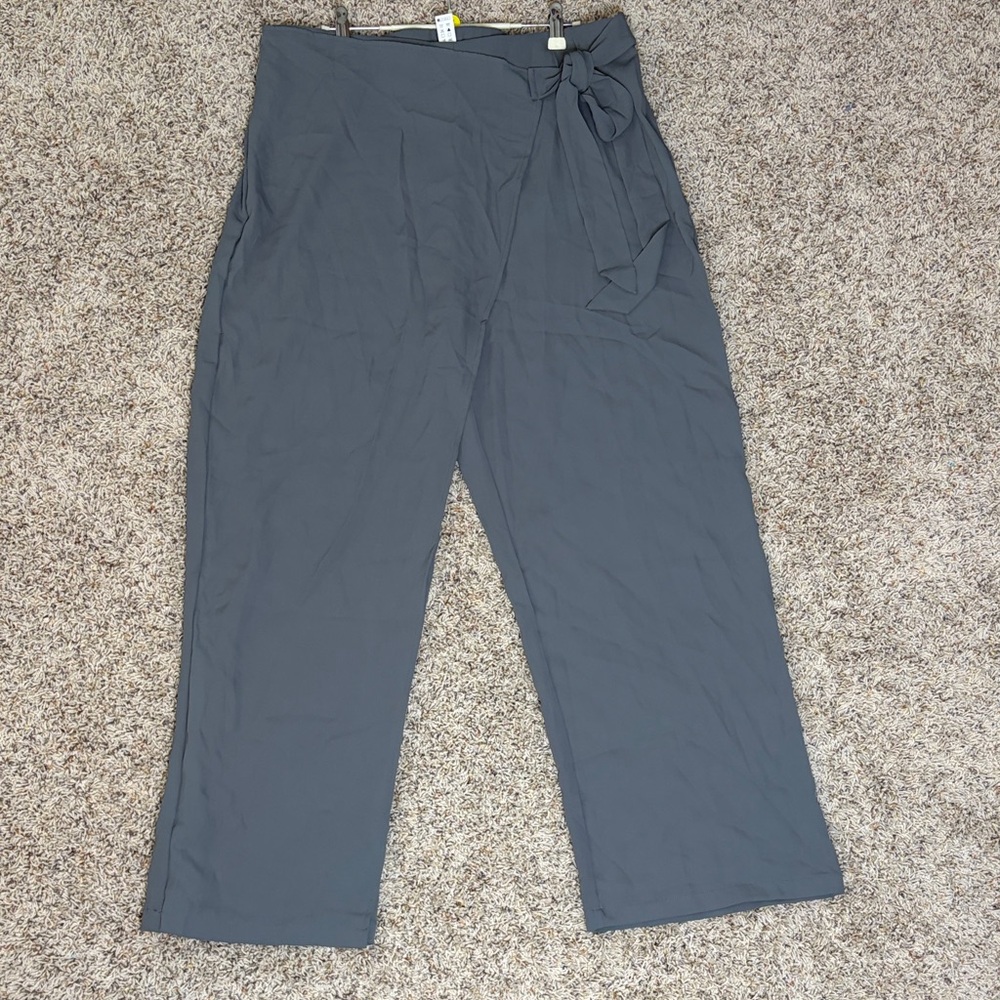 Halara Flex High Waisted Tie Side Wide Leg Work Pants